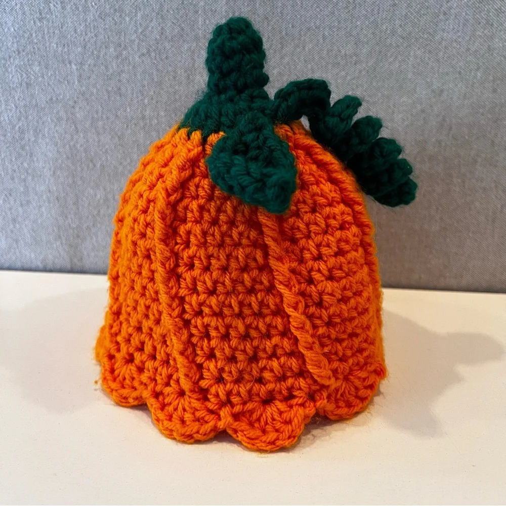 Li'l Pumpkin' Head hand knit Baby Hat pumpkin hat